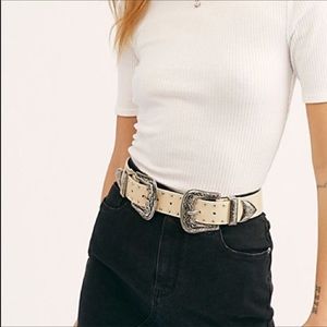 Free People double buckle belt